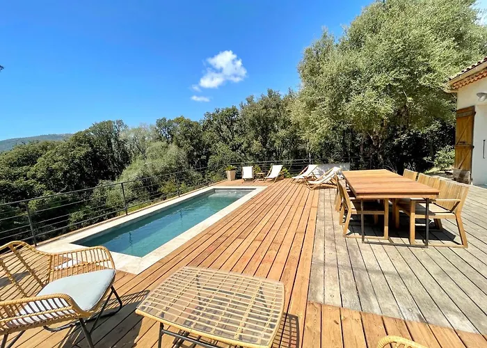 Piscine Paradise Avec Magnifique Vue Сагон